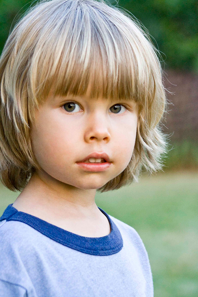 Little boy with blond hair